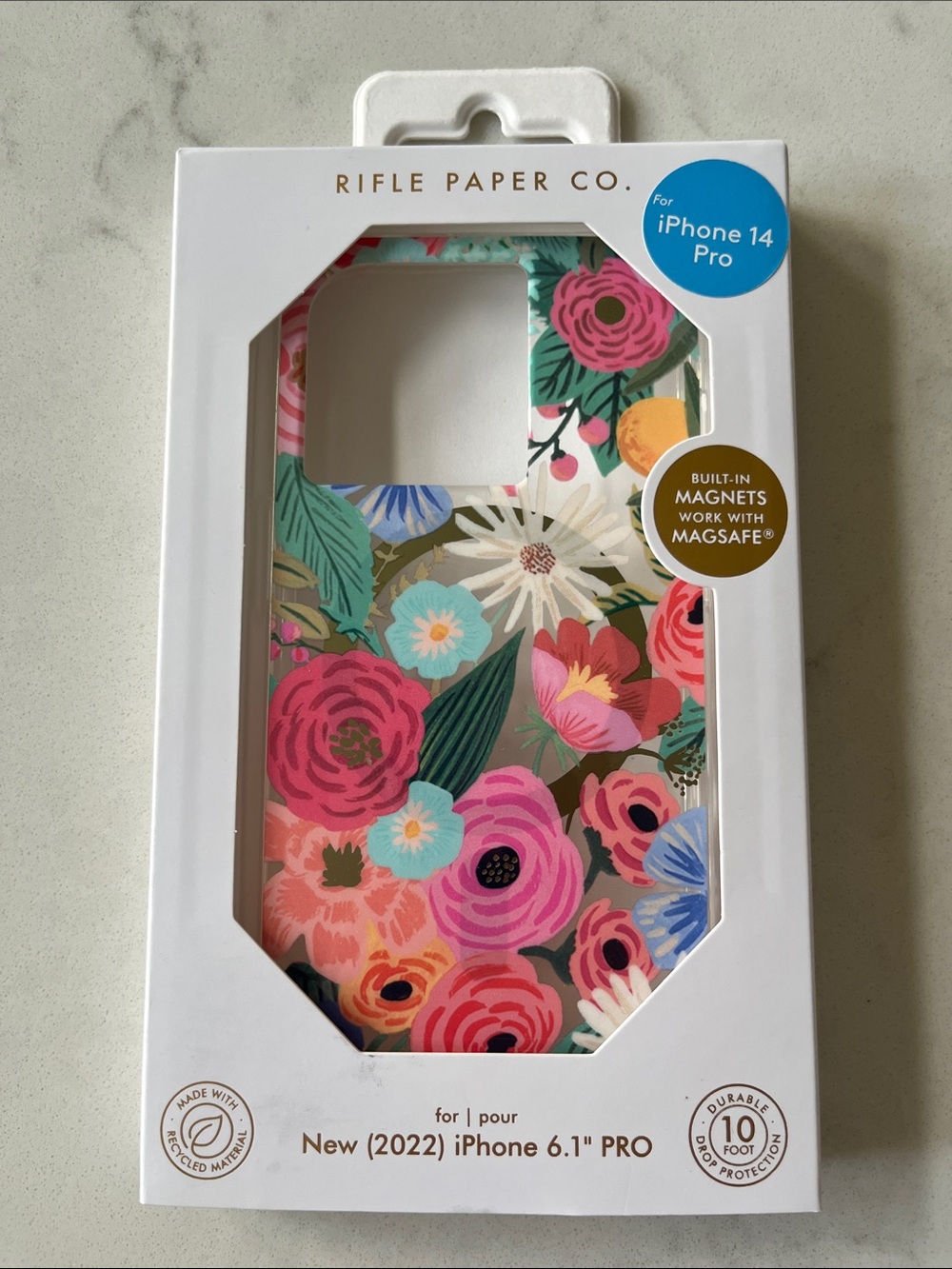 Rifle Paper Co. Floral iPhone 14 Pro Case — Pink, Green & Coral